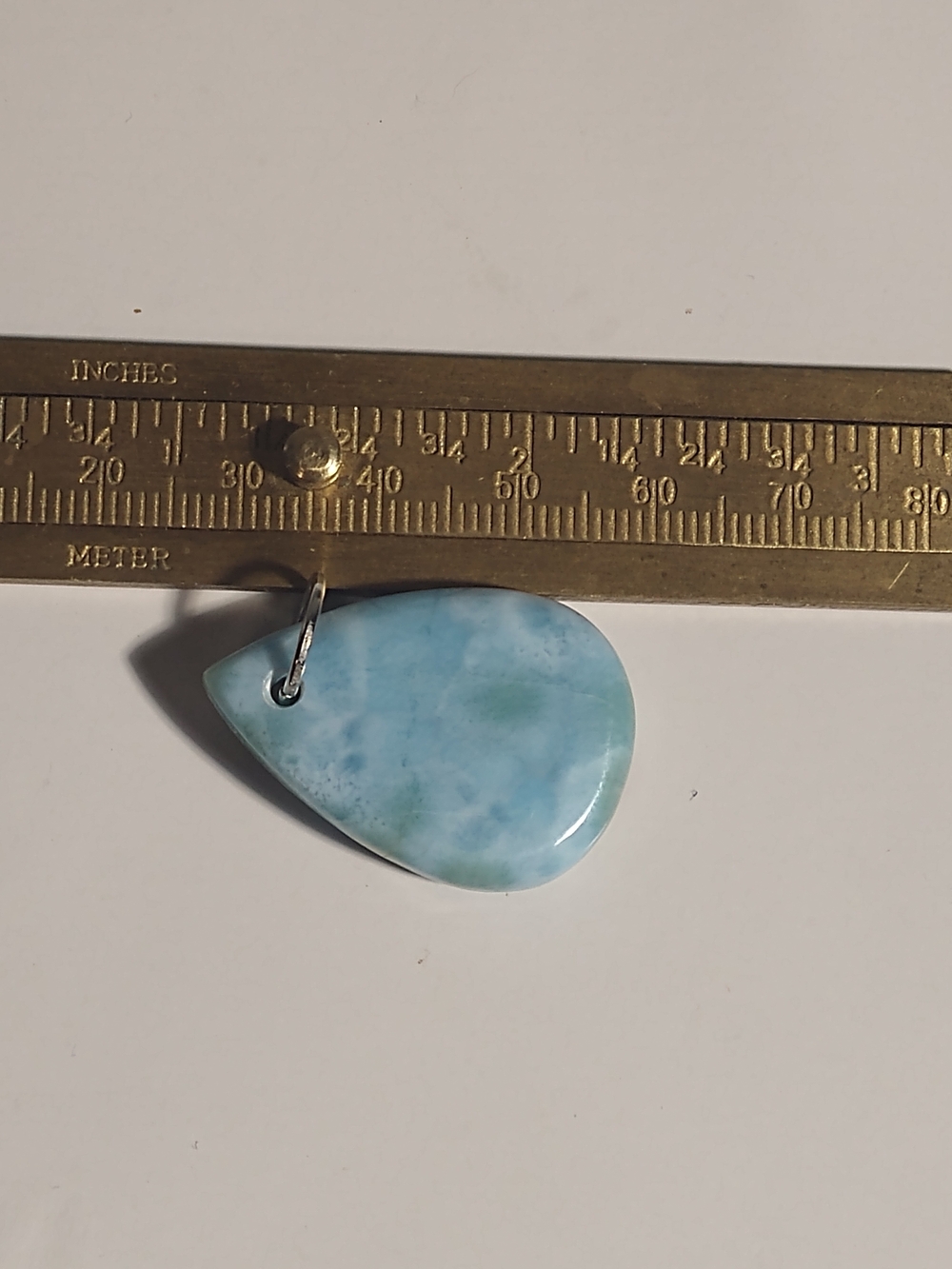 Beautiful Blue Larimar Teardrop Pendant
